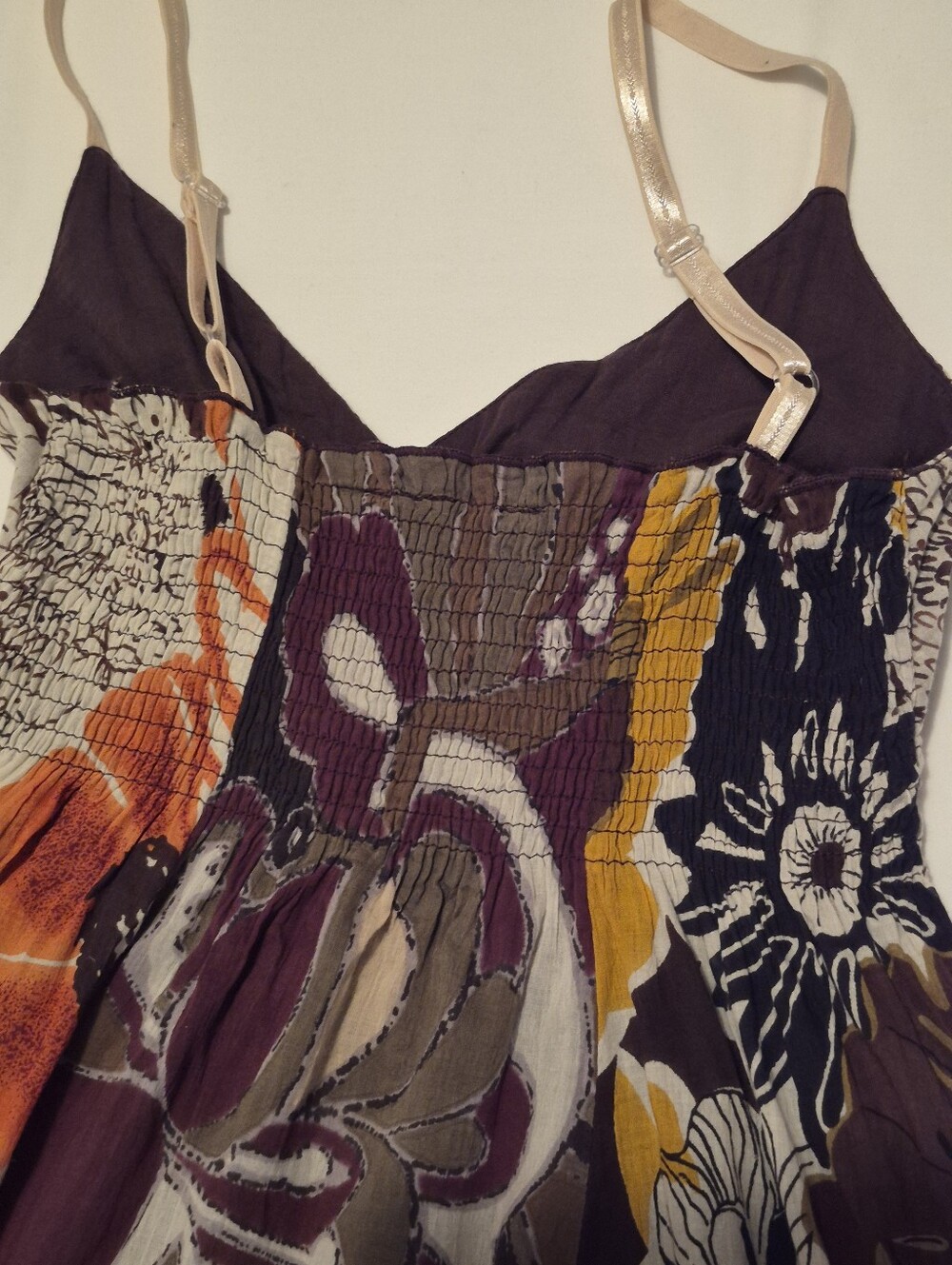 Urban Heritage Floral Patchwork Sundress - Yellow, Brown, Cream - Picture 4 of 5